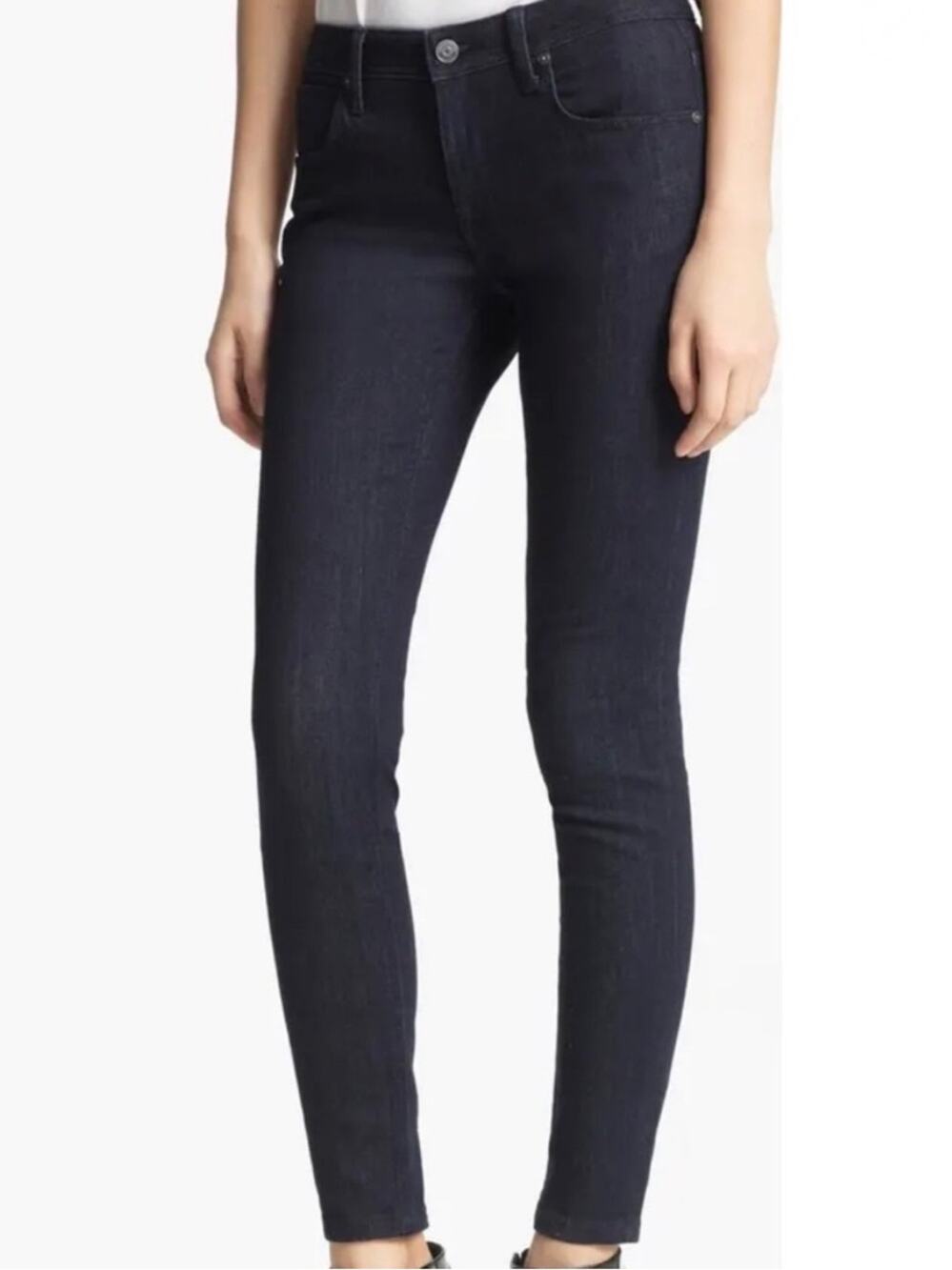Burberry Brit Bexton Ankle Zip Skinny Jeans Dark Wash Size 26